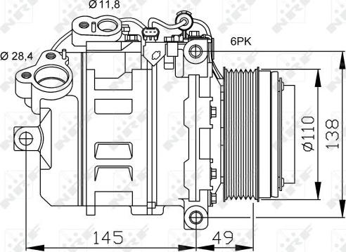 NRF 32533 - Kompresors, Gaisa kond. sistēma autospares.lv