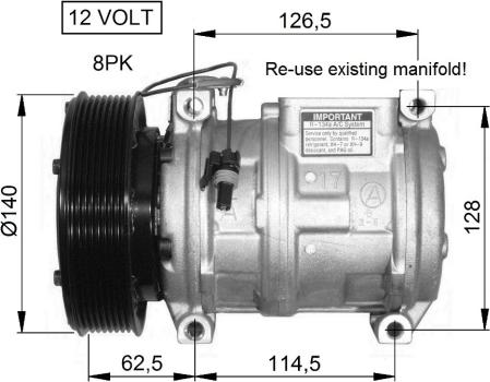 NRF 32661G - Kompresors, Gaisa kond. sistēma www.autospares.lv