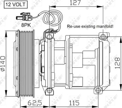 NRF 32661 - Kompresors, Gaisa kond. sistēma www.autospares.lv