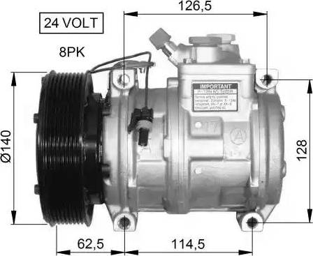 NRF 32662G - Kompresors, Gaisa kond. sistēma www.autospares.lv