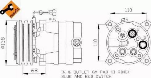 NRF 32058G - Kompresors, Gaisa kond. sistēma autospares.lv