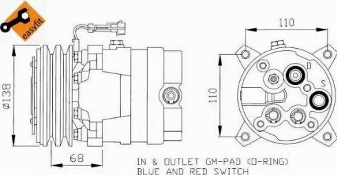 NRF 32058 - Kompresors, Gaisa kond. sistēma autospares.lv