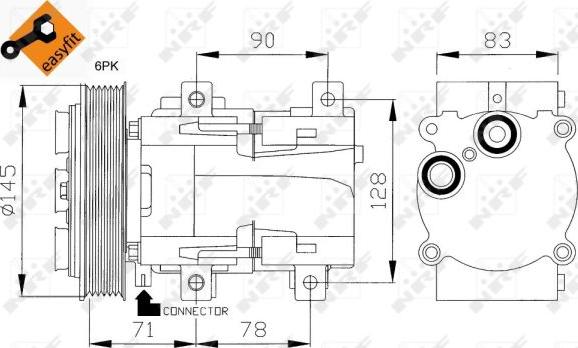 NRF 32085 - Kompresors, Gaisa kond. sistēma www.autospares.lv