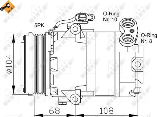 NRF 32080 - Kompresors, Gaisa kond. sistēma www.autospares.lv