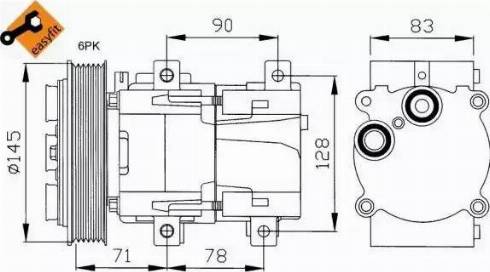 NRF 32076G - Kompresors, Gaisa kond. sistēma www.autospares.lv