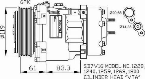 NRF 32198G - Kompresors, Gaisa kond. sistēma autospares.lv