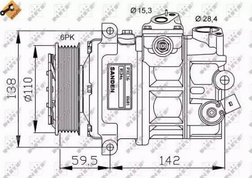 NRF 32147G - Kompresors, Gaisa kond. sistēma www.autospares.lv