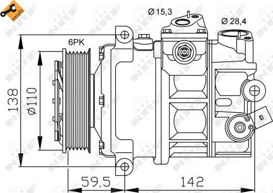 NRF 32147 - Kompresors, Gaisa kond. sistēma www.autospares.lv