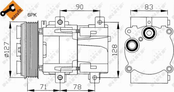 NRF 32107 - Kompresors, Gaisa kond. sistēma www.autospares.lv