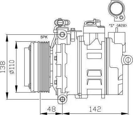 NRF 32116G - Kompresors, Gaisa kond. sistēma www.autospares.lv