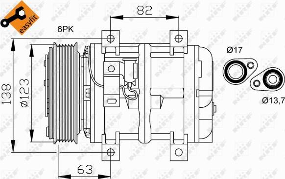 NRF 32112 - Kompresors, Gaisa kond. sistēma autospares.lv