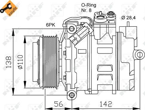 NRF 32178 - Kompresors, Gaisa kond. sistēma autospares.lv