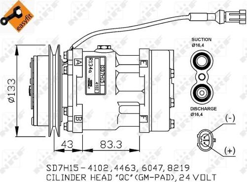 NRF 32808G - Kompresors, Gaisa kond. sistēma www.autospares.lv