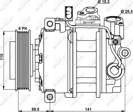 NRF 32883 - Kompresors, Gaisa kond. sistēma autospares.lv