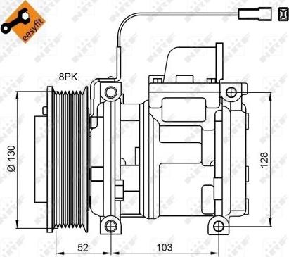 NRF 32824 - Kompresors, Gaisa kond. sistēma autospares.lv