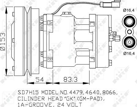 NRF 32879 - Kompresors, Gaisa kond. sistēma autospares.lv