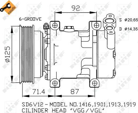 NRF 32259 - Kompresors, Gaisa kond. sistēma autospares.lv