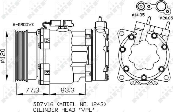 NRF 32266 - Kompresors, Gaisa kond. sistēma autospares.lv