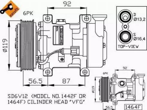 NRF 32260G - Kompresors, Gaisa kond. sistēma www.autospares.lv