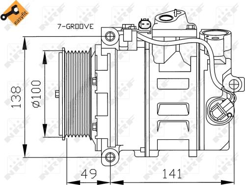 NRF 32216 - Compressor, air conditioning www.autospares.lv