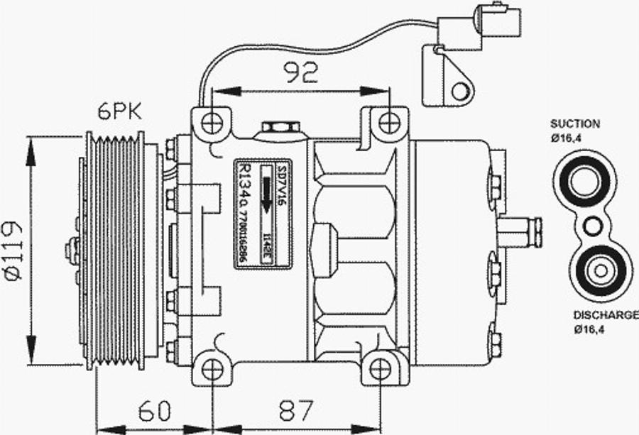 NRF 32210 - Kompresors, Gaisa kond. sistēma www.autospares.lv