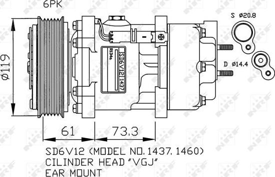 NRF 32217G - Kompresors, Gaisa kond. sistēma autospares.lv