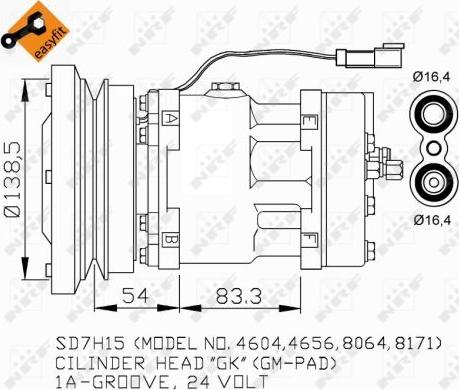 NRF 32281 - Kompresors, Gaisa kond. sistēma autospares.lv