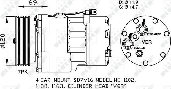 NRF 32228 - Compressor, air conditioning www.autospares.lv