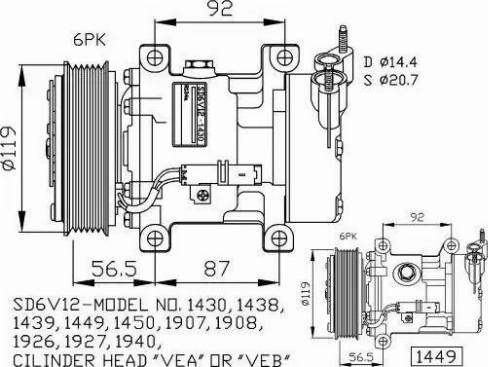 NRF 32227G - Kompresors, Gaisa kond. sistēma autospares.lv