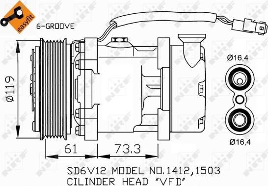 NRF 32275 - Kompresors, Gaisa kond. sistēma autospares.lv