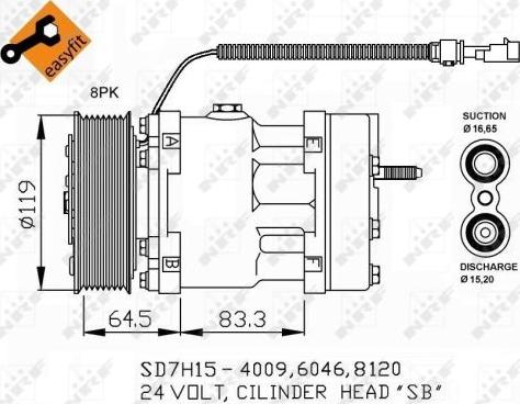 NRF 32750 - Kompresors, Gaisa kond. sistēma www.autospares.lv