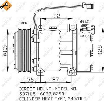 NRF 32703 - Kompresors, Gaisa kond. sistēma www.autospares.lv