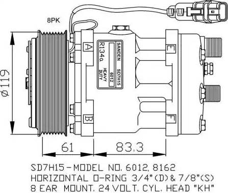 NRF 32707G - Kompresors, Gaisa kond. sistēma www.autospares.lv