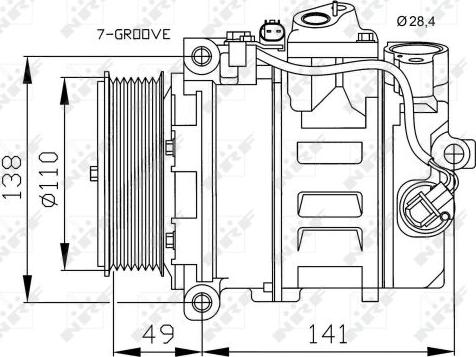 NRF 32729 - Compressor, air conditioning www.autospares.lv