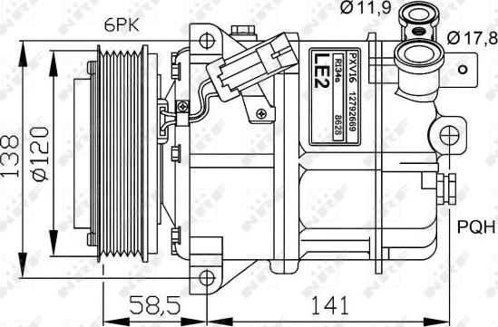 NRF 32774G - Kompresors, Gaisa kond. sistēma autospares.lv