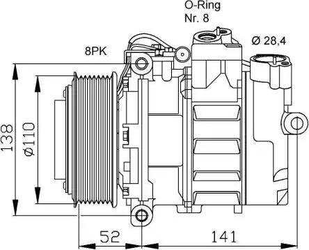 NRF 32778G - Compressor, air conditioning www.autospares.lv