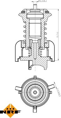 NRF 725095 - Termostats, Dzesēšanas šķidrums www.autospares.lv