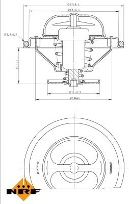 NRF 725096 - Термостат охлаждающей жидкости / корпус www.autospares.lv