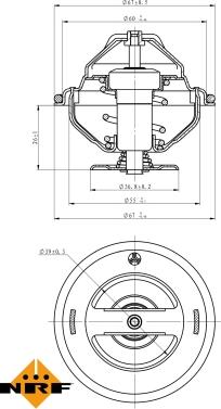 NRF 725098 - Termostats, Dzesēšanas šķidrums www.autospares.lv