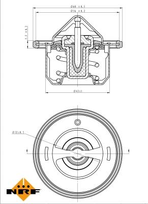 NRF 725097 - Termostats, Dzesēšanas šķidrums autospares.lv