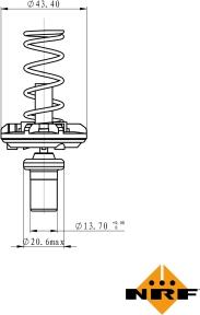 NRF 725049 - Termostats, Dzesēšanas šķidrums www.autospares.lv