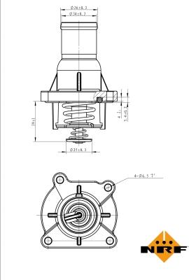 NRF 725046 - Termostats, Dzesēšanas šķidrums www.autospares.lv