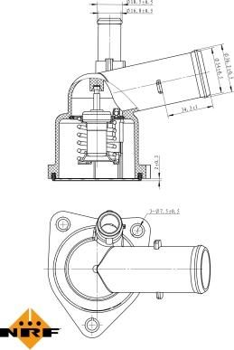 NRF 725043 - Termostats, Dzesēšanas šķidrums www.autospares.lv