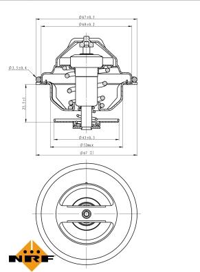 NRF 725047 - Coolant thermostat / housing www.autospares.lv