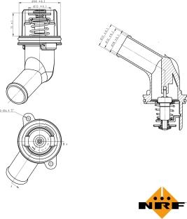 NRF 725055 - Termostats, Dzesēšanas šķidrums www.autospares.lv