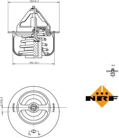 NRF 725057 - Termostats, Dzesēšanas šķidrums autospares.lv