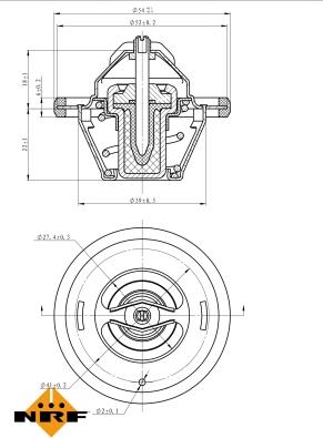 NRF 725064 - Termostats, Dzesēšanas šķidrums www.autospares.lv