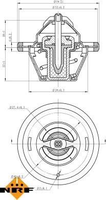 NRF 725065 - Термостат охлаждающей жидкости / корпус www.autospares.lv