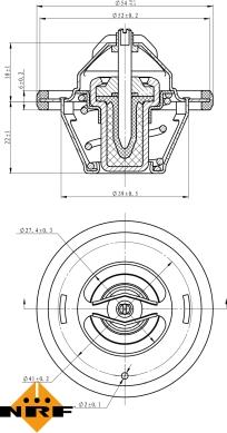 NRF 725066 - Термостат охлаждающей жидкости / корпус www.autospares.lv