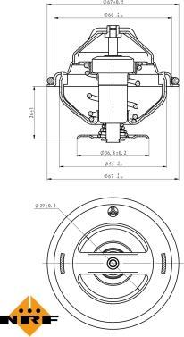 NRF 725063 - Термостат охлаждающей жидкости / корпус www.autospares.lv